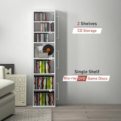 260 Narrow CD Storage Unit - White