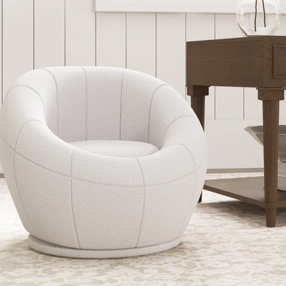 Single Modern Upholstered Accent Swivel Armchair