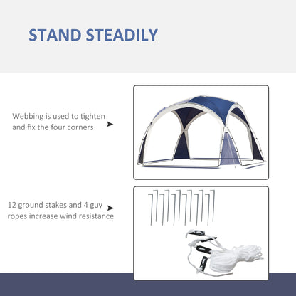 3.5 x 3.5M Camping Gazebo, Outdoor Event Shelter Dome Tent Garden Sun Shelter Patio Spire Arc Pavilion Camp Sun Shade Tent fo