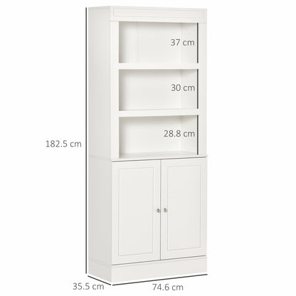 Kitchen Cupboard with 6-tier Shelving, Freestanding Storage Cabinet Sideboard