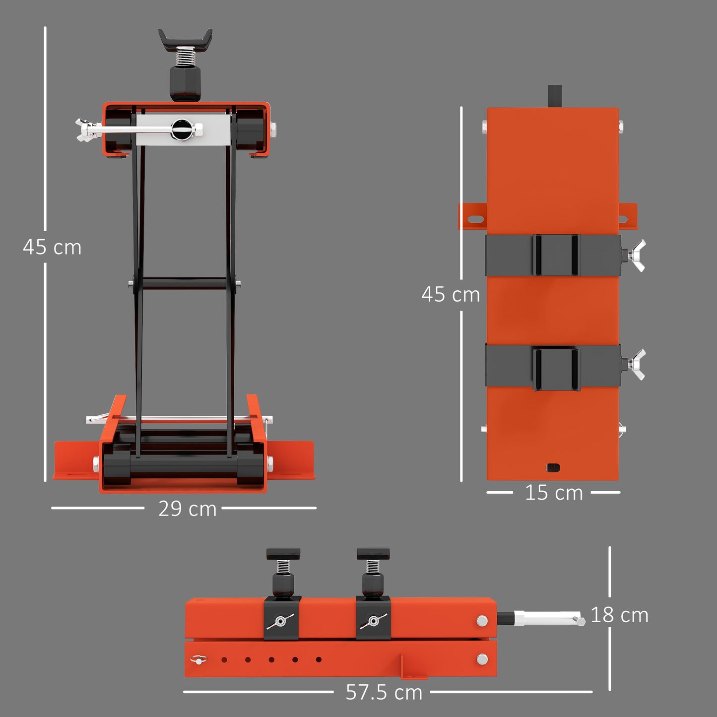500 kg Motorcycle Scissor Lift Jack, Heavy Duty Steel Adjustable Motorbike Lifting Hoist Stand with Safety Pin