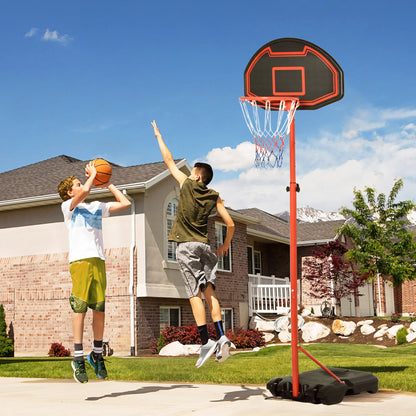 Basketball Hoop Outdoor, Portable Basketball Hoop and Stand with Weighted Base, Portable on Wheels, 1.55-2.1m, for Teens