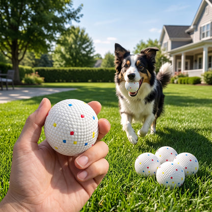 6 Pack Dog Balls Toys Fits Aggressive Chewers, Indestructible Teething and Water ETPU Balls for Throw and Fetch
