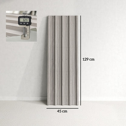 Set of 12 Corrugated Steel Roof Sheet Panels - Grey Wood Effect