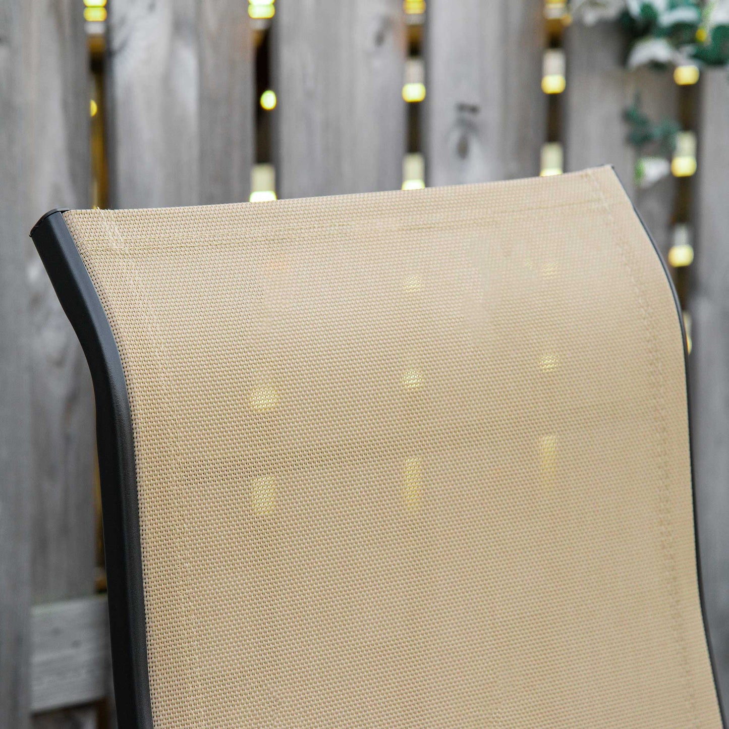 Outdoor Set of 2 Outdoor Sun Lounger 10-Position Adjustable Texteline Folding Reclining Chairs