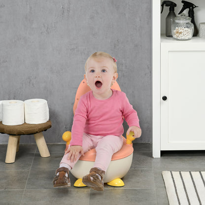 ZONEKIZ Baby Potty Training Toilet with Splash Guard, Anti-Tip Feet, Side Handles, Easy to Clean