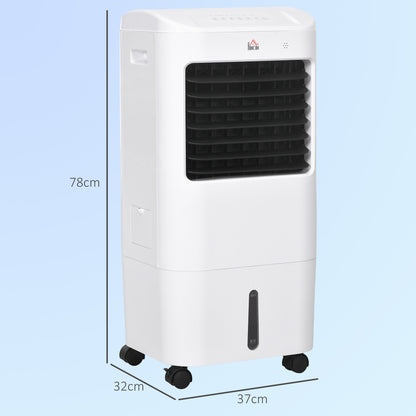Portable Air Cooler with 15 Litre Water Tank, Oscillation, LED Display, Remote Control, 7.5 Hour Timer