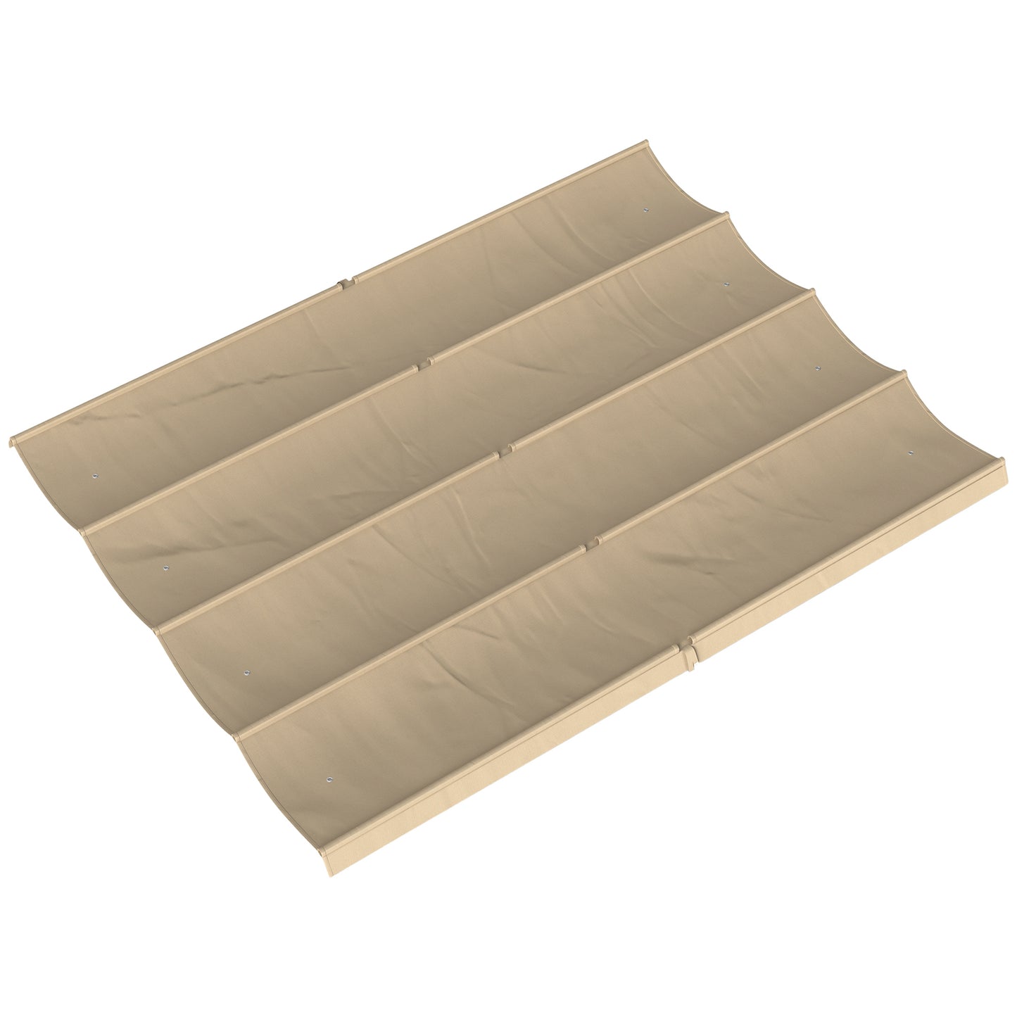 Retractable Pergola Canopy Only, 3.92 x 3.5 m, UV30+ Replacement Canopy Cover for 4 x 3 m Pergola, Khaki