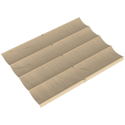 Retractable Pergola Canopy Only, 3.92 x 3.5 m, UV30+ Replacement Canopy Cover for 4 x 3 m Pergola, Khaki