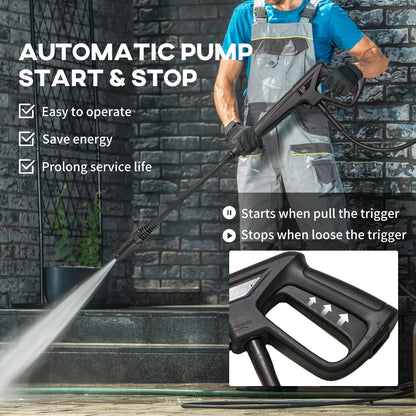 1800W High Pressure Washer, 150 Bar Pressure, 510 L/h Flow