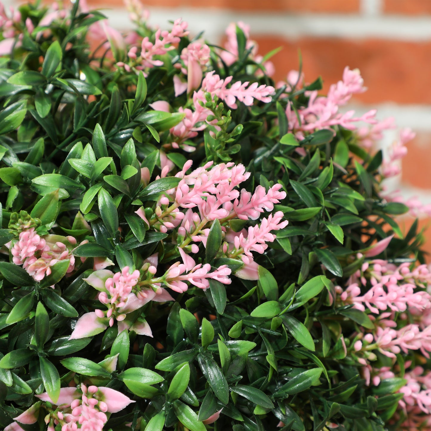Set of 2 Artificial Plant Topiary Balls, UV-protected Fake Decorative Plants, Pink