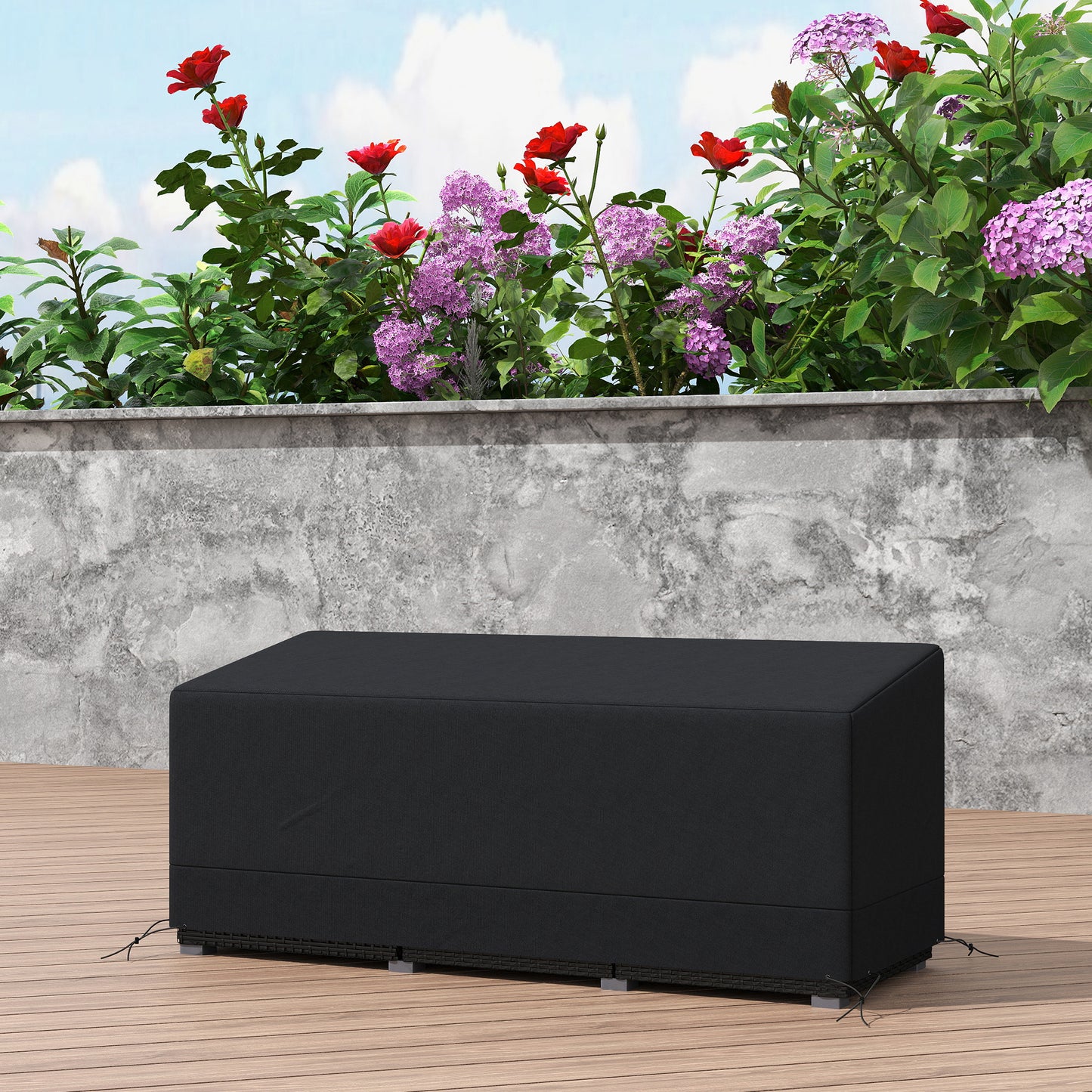 Rectangular Patio Garden Furniture Cover Waterproof for 3 Seater Sofa Bistro Set