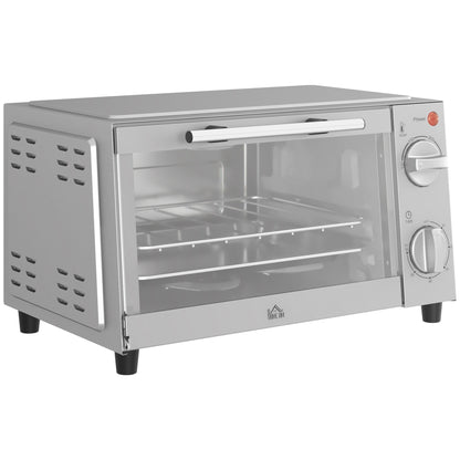 Mini Oven, 9L Countertop Electric Grill, Toaster Oven with Adjustable Temperature, Timer