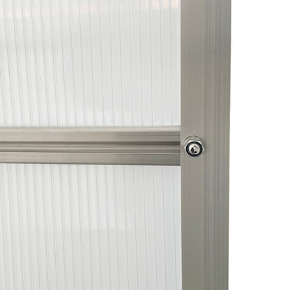 190 x 253 cm Walk-In Polycarbonate Greenhouse - Silver-Tone