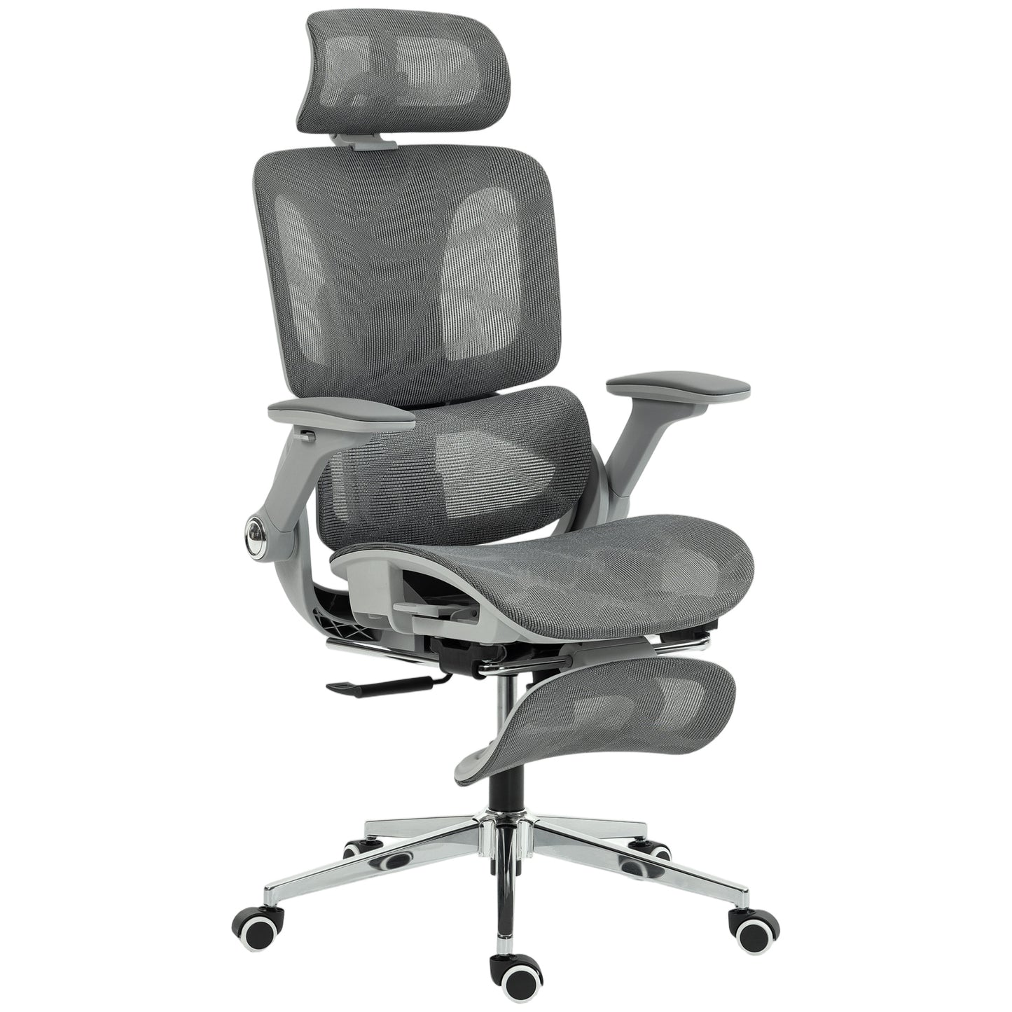 Ergonomic Office Chair, High Back Mesh Desk Chair, Grey