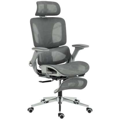 Ergonomic Office Chair, High Back Mesh Desk Chair, Grey