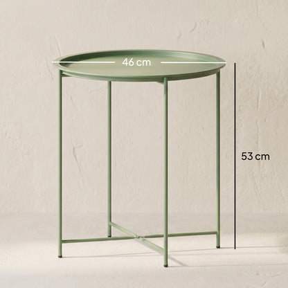 Steel Removable Tray Top Garden Table - Green