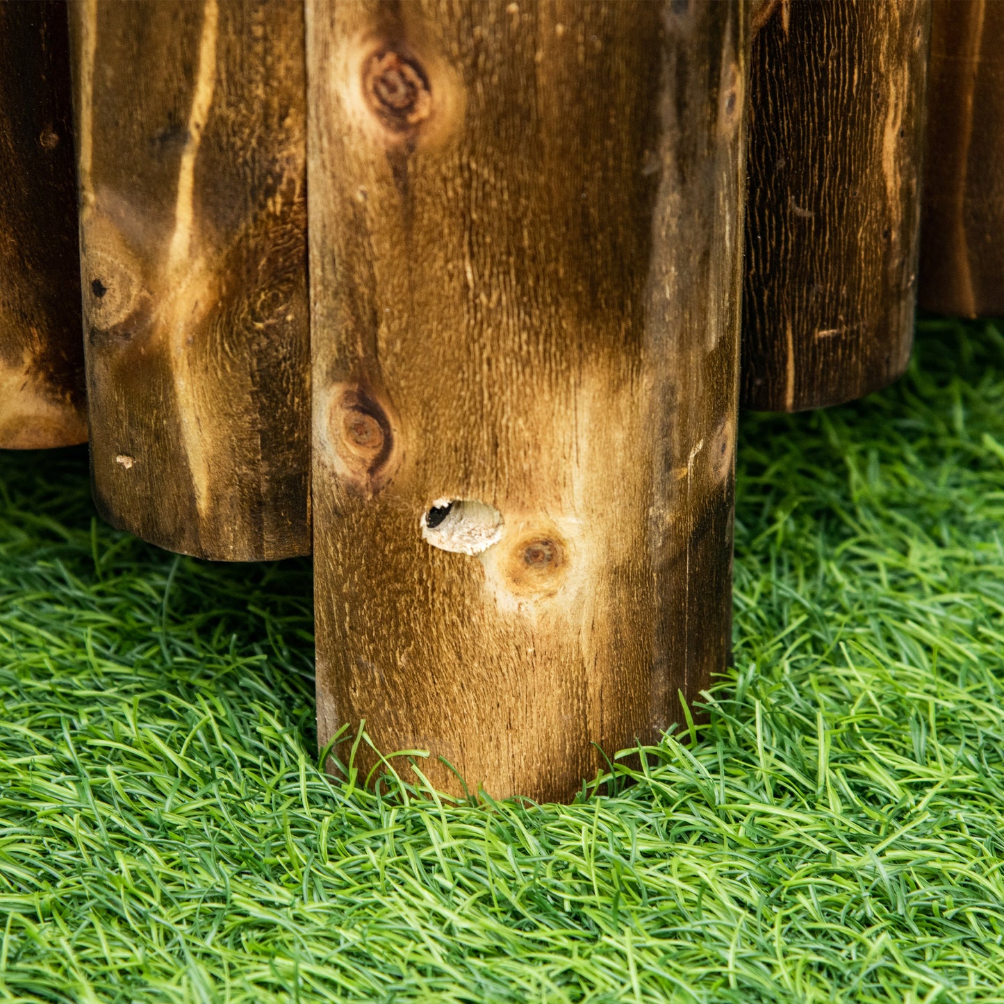 Wooden Raised Garden Bed, 100 x 38.5 x 40cm Elevated Planter Box, Outdoor Flower Bed with Drainage Gaps, Easy Assembly