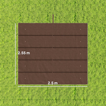 Retractable Pergola Cover, 2.55 x 2.5 m Replacement Canopy Fabric for 3 x 3 m Frame, Roof Top Only, Brown