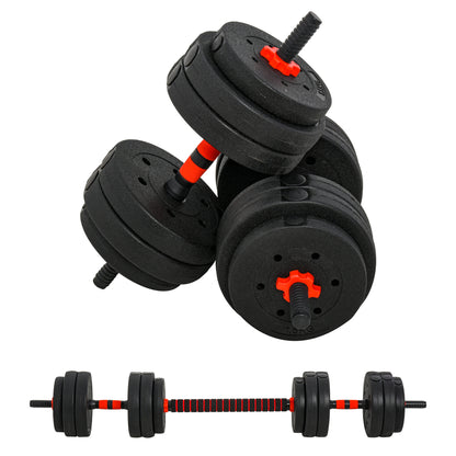 25kg 2 IN 1 Adjustable Dumbbells Weight Set, Dumbbell Hand Weight Barbell for Body Fitness, Lifting Training for Home