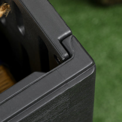 336 Litre Garden Storage Box, Water-resistant Heavy Duty Double Wall Plastic Container