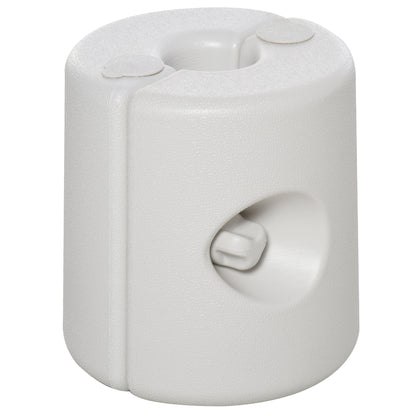 4 Pack 36 kg Gazebo Weights, Canopy Tent Weights with Rapid Clip, Gazebo Leg Weights Fill with Sand or Water, White