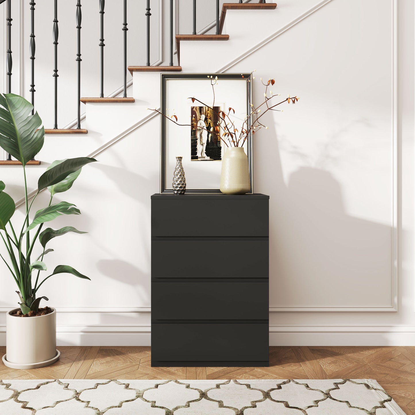 Chest of Drawers, 4-Drawer Storage Cabinets, Modern Dresser, Storage Drawer Unit for Bedroom