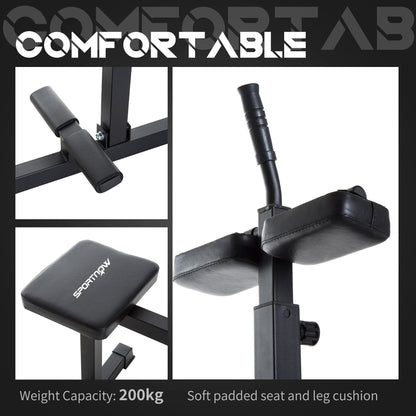 Seated Leg Extension Machine, Adjustable Leg Raise Machine and Curl Machine with Plate Loaded for Hip