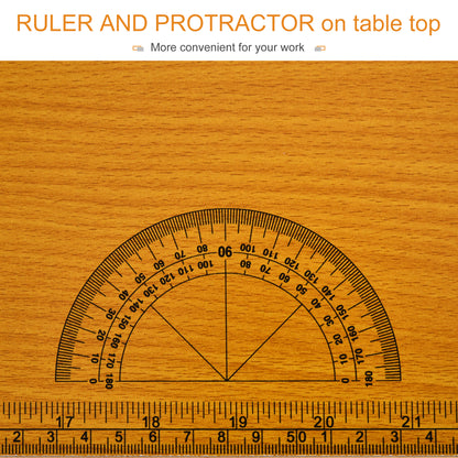100 cm Foldable Garage Work Bench, Craft Table MDF Workstation, Heavy-duty Steel Frame with Ruler, Protractor