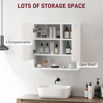 Wall Mounted Bathroom Storage Cupboard - White