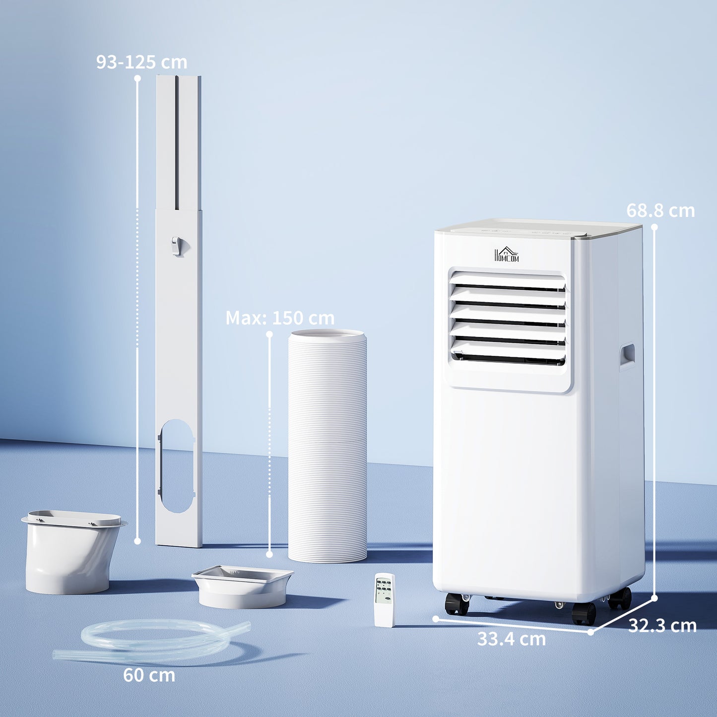 7000 BTU Air Conditioning Unit, 3-in-1 Portable Air Conditioner, Dehumidifier, Cooling Fan with 2 Speeds, 24H Timer