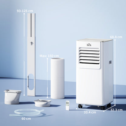 7000 BTU Air Conditioning Unit, 3-in-1 Portable Air Conditioner, Dehumidifier, Cooling Fan with 2 Speeds, 24H Timer