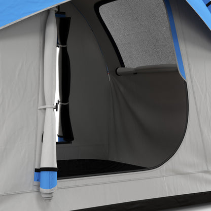 SUV Car Tent for Camping, Waterproof PU2000mm, 5 Man Tailgate Tent, 2.4 x 2.1 m, Grey and Blue