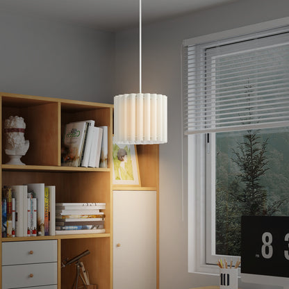 Linen Pendant Light, Bedside Ceiling Lamps with E27 Bulb, Modern Hanging Lights for Living Room, Bedroom, Kitchen, Hallway