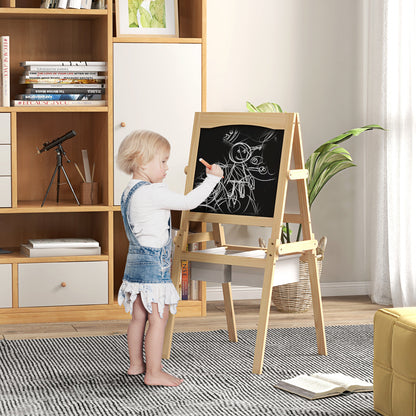 Kids Easel with Paper Roll, 3 in 1 Art Easel for Toddlers