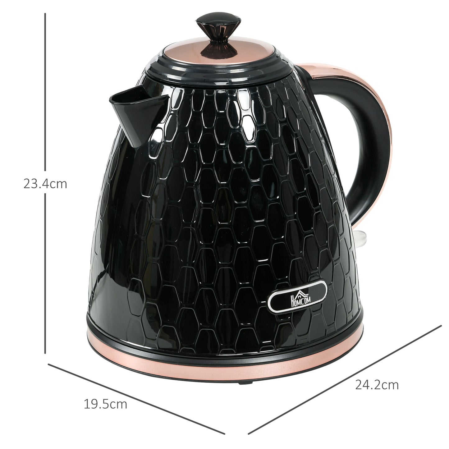 3kW Rapid Boil Honeycomb Kettle - Black