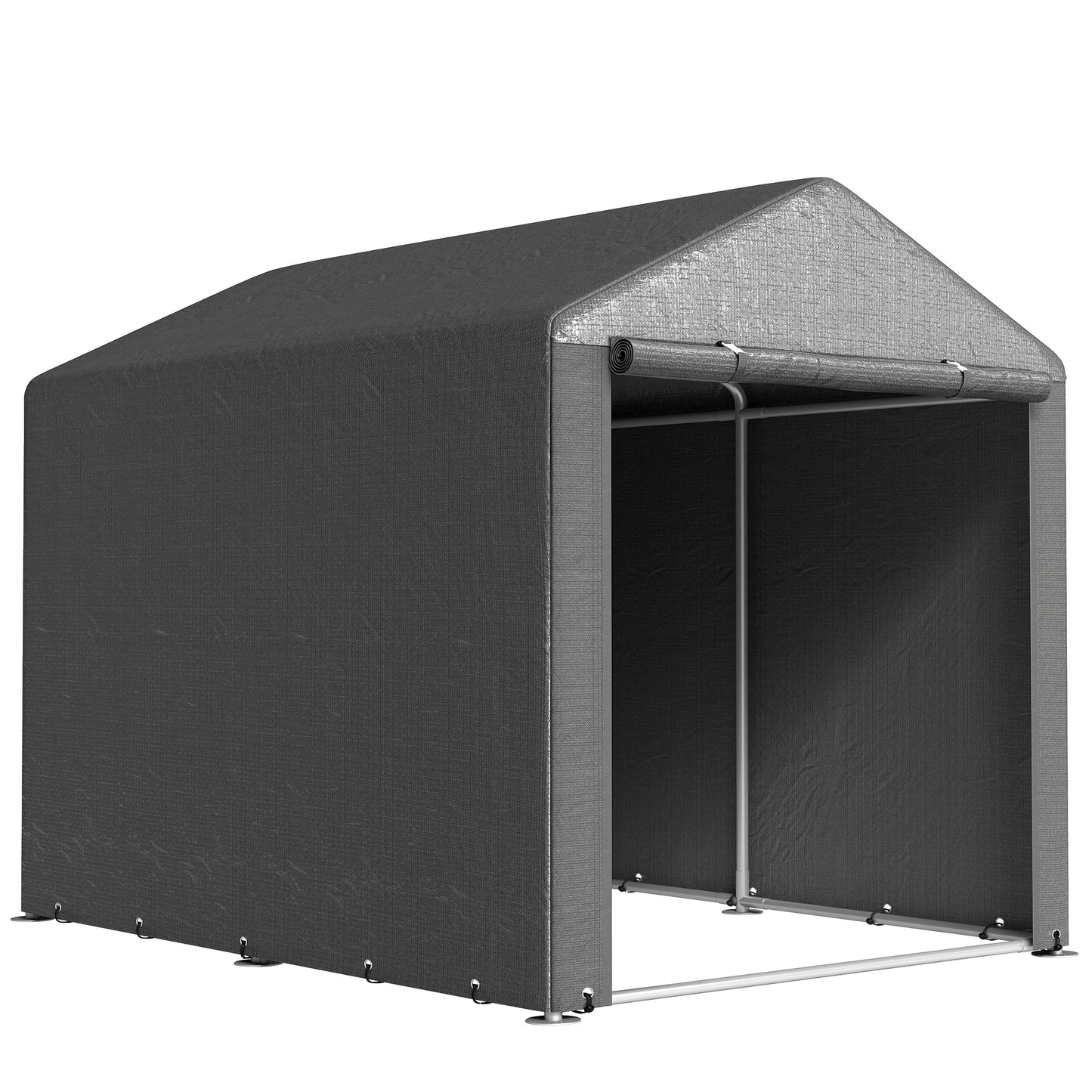 2.2 x 1.6 m Outdoor Storage Tent, with Accessories - Dark Grey