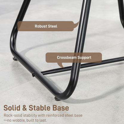 Desk Chair No Wheels, Office Chair with Mesh Back, Lumbar Support, Metal Base for Waiting Room, Conference Room, Black