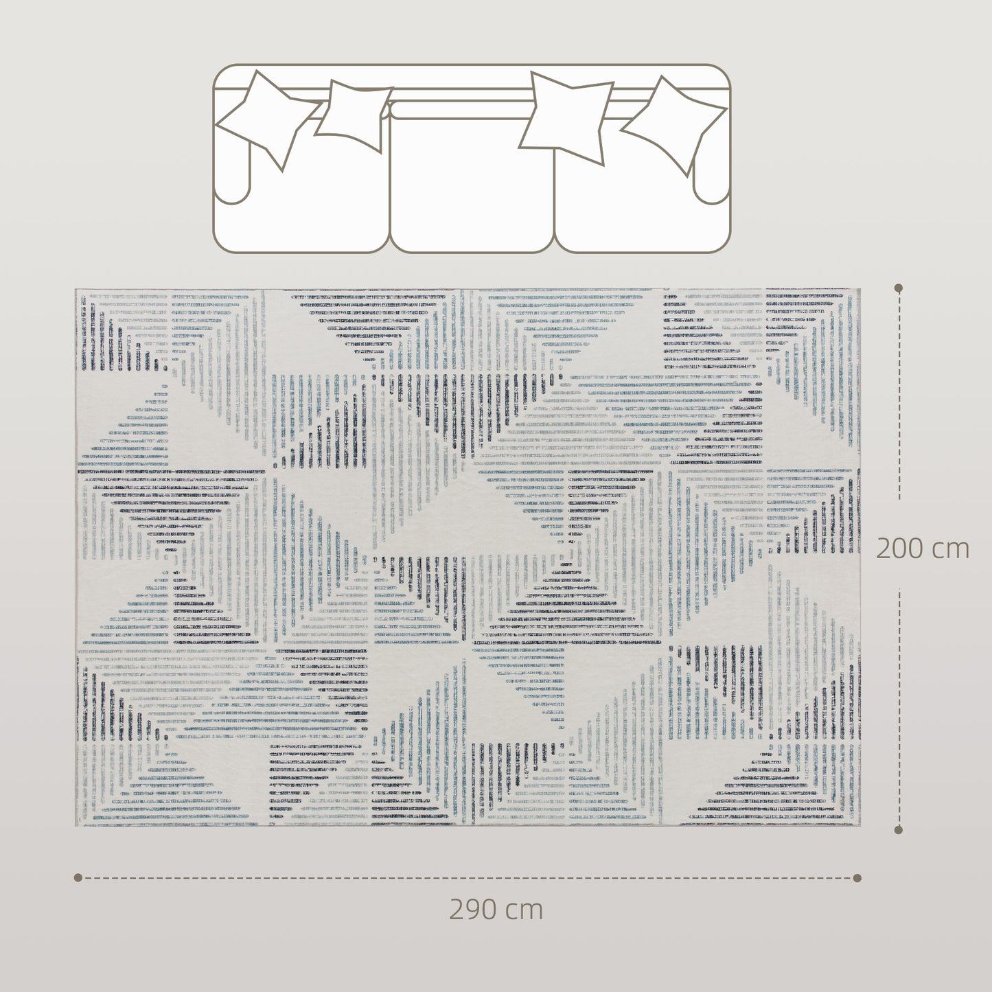 Modern Area Rug, Geometric Pattern Non-Slip Washable Rug, Soft Floor Carpet for Living Room, Bedroom, Dining Room