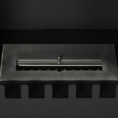 Bioethanol Stove Freestanding Medium-Large 3H Burning Stainless Steel Flame Snuffer for Living Room Black