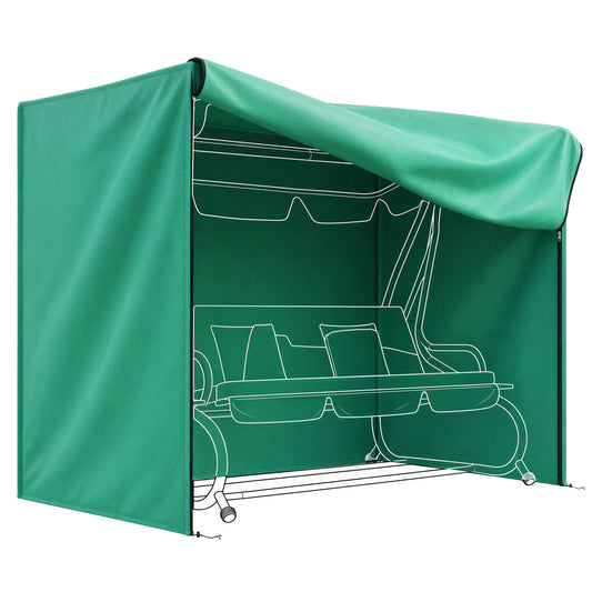 220 x 125cm Three-Seater Swing Chair Protective Cover - Green