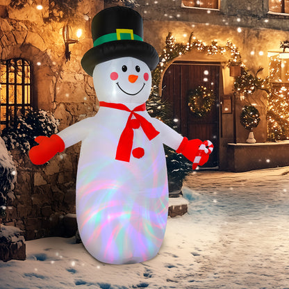 8FT Christmas Inflatable Outdoor Decoration with Dynamic Disco & LED Lights