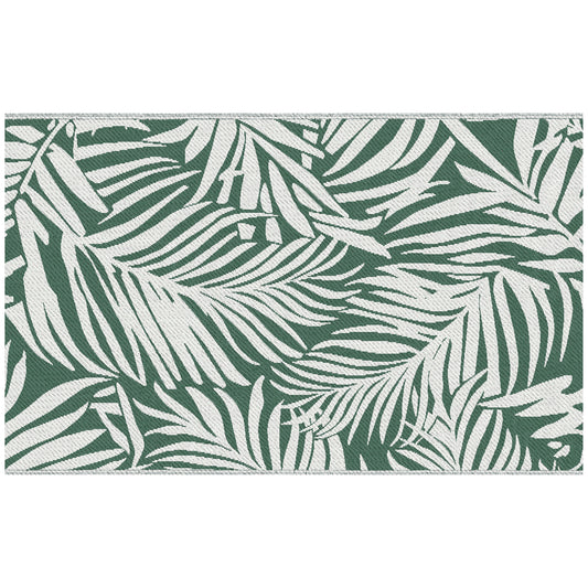 Reversible Outdoor RV Rug, 1.5 x 2.4m Patio Floor Mat, Waterproof Plastic Straw Rug for Garden, Deck, Picnic, Beach, Camping