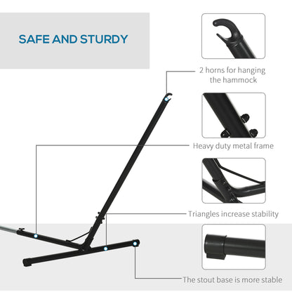 3.1–3.8m Adjustable Universal Hammock Stand Metal Frame Garden Camping Picnic Outdoor Patio Replacement – Stand Only