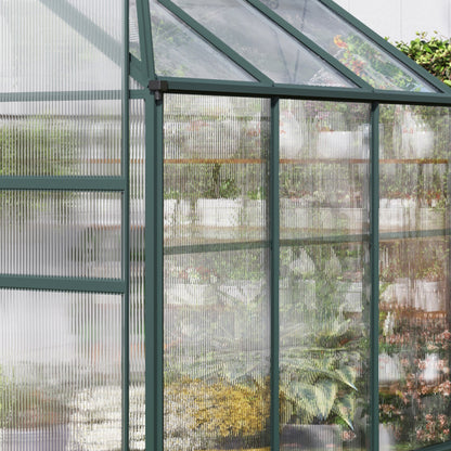 14 Pieces Polycarbonate Sheets, 121 x 61 x 0.4cm Twin-Wall Plastic Roofing Sheets, 10m² Replacement Greenhouse Panels