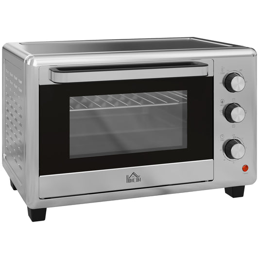 30L 60-230℃ Mini Electric Oven, with Accessories - Silver Tone