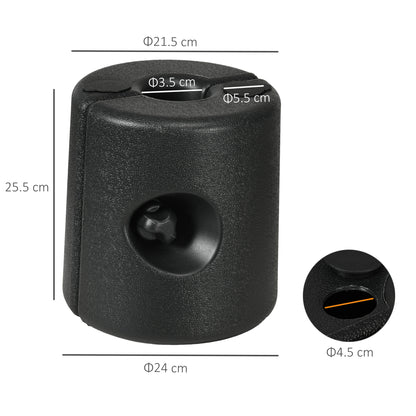 HDPE Tent Weights Set of 4, Canopy Weights, Fill with Water or Sand, 48KG