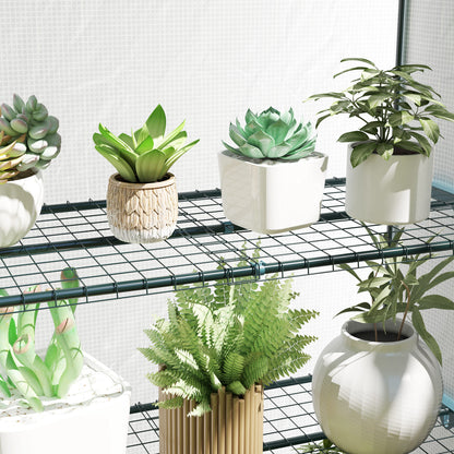 Four-Tier Mini Greenhouse - Green/White