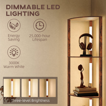 4-Tier Corner Floor Lamp