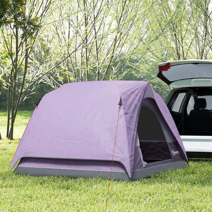 3-4 Person Camping Tent, Easy Set Up 3-4 Man Tent w/ Sewn-in Groundsheet, Waterproof Dome Tent w/ Mesh Windows